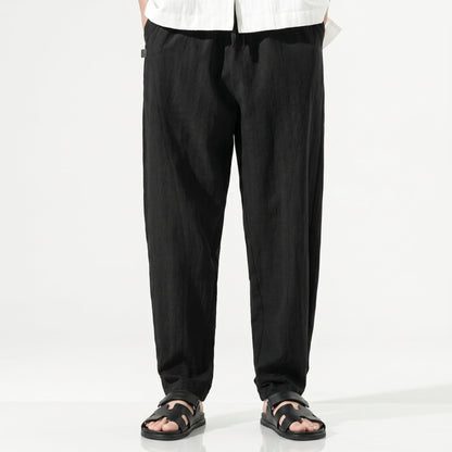 Pantalones Rectos de Lino