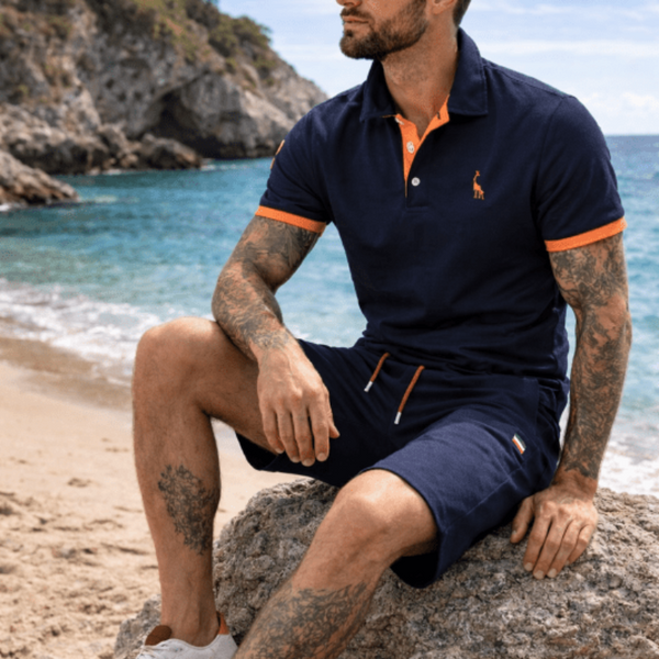 Lucas | Pantalones Cortos de Algodón con Bolsillos con Cremallera