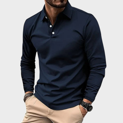 Casualowa koszulka polo z długim rękawem
