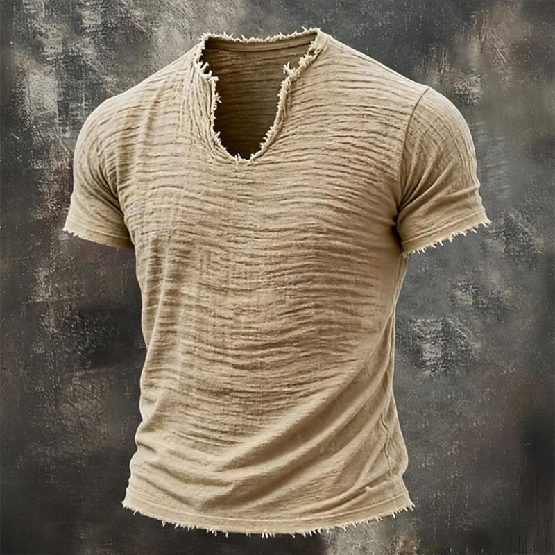 Abdel | Camiseta Vintage con Cuello en V