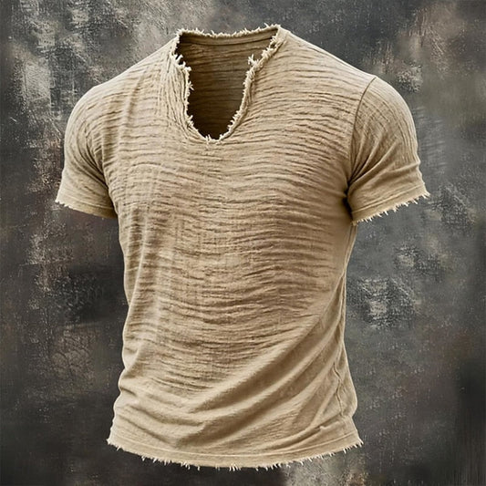 Abdel | Camiseta Vintage con Cuello en V