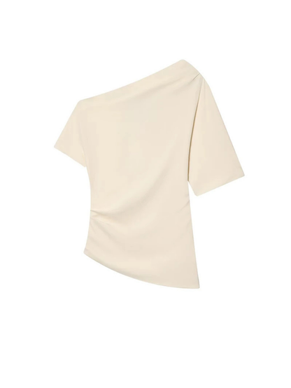 Asymmetric Ruched T-Shirt
