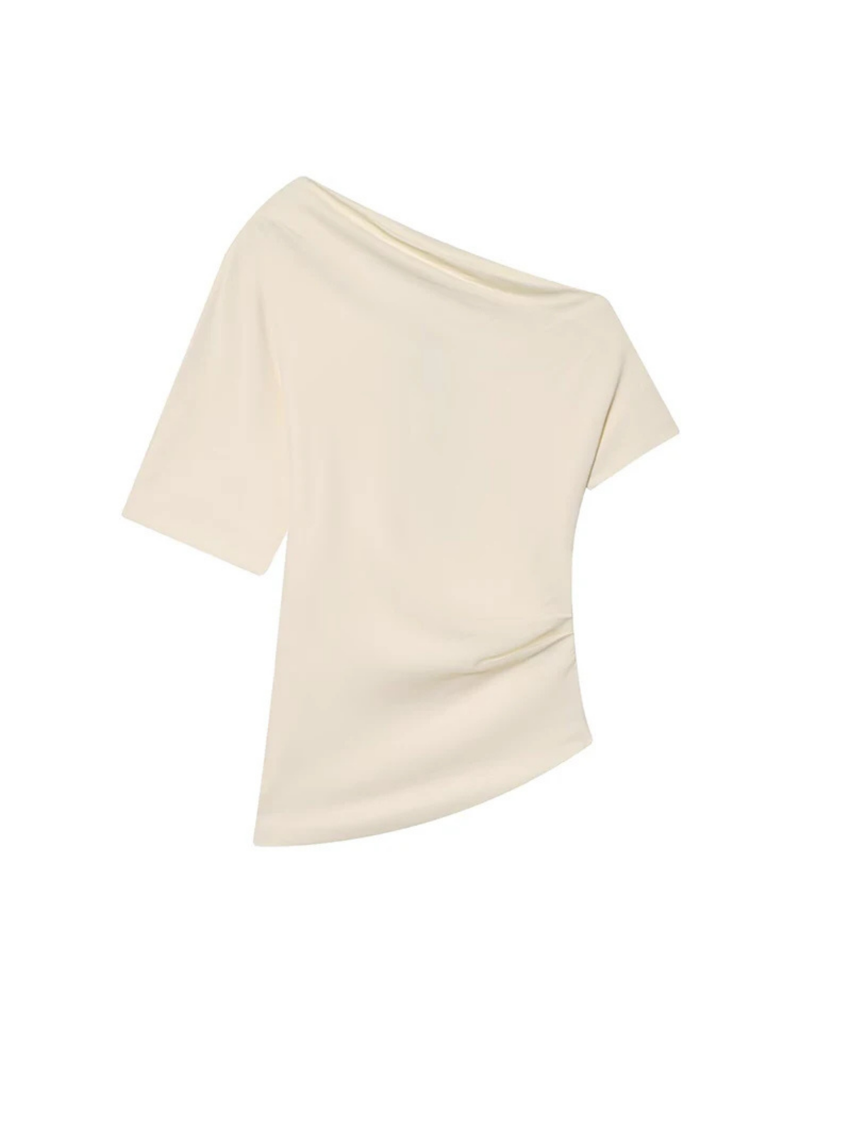 Asymmetric Ruched T-Shirt
