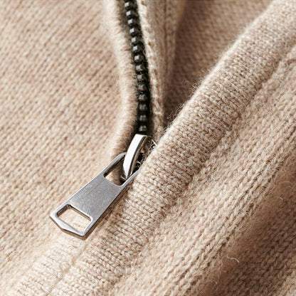 Fine-Knit Half-Zip Sweater
