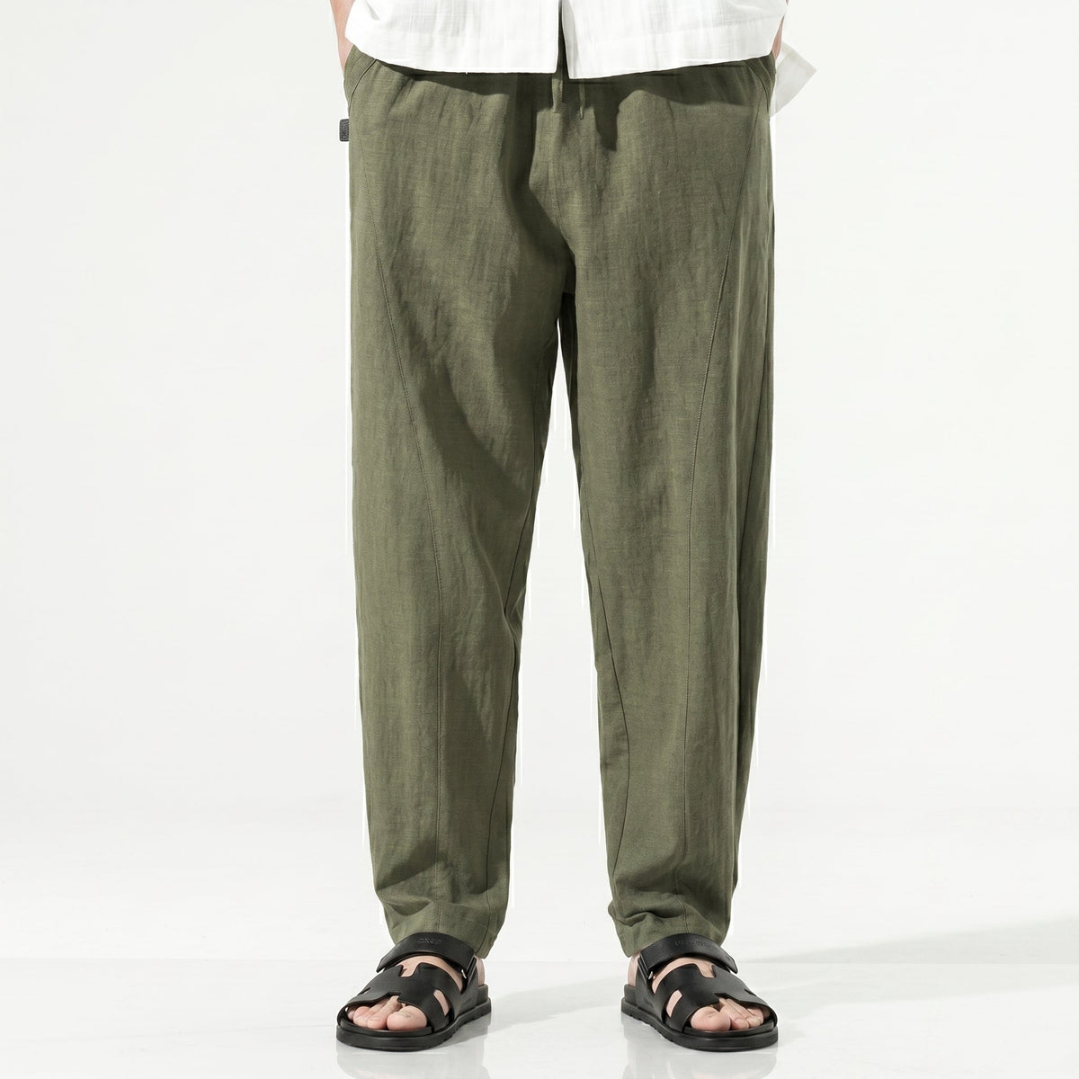 Pantalones Rectos de Lino