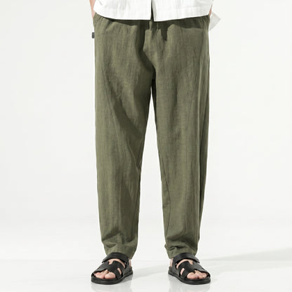 Pantalones Rectos de Lino