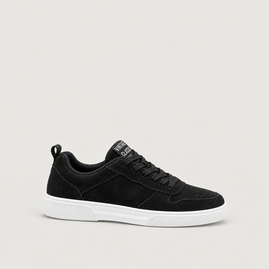 Dylan | Zapatillas Skate de Piel Sintética — vista lateral sobre fondo gris cálido