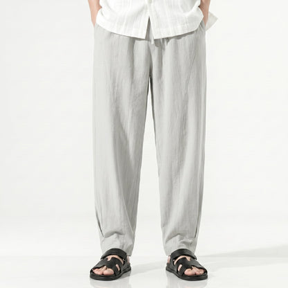 Pantalones Rectos de Lino