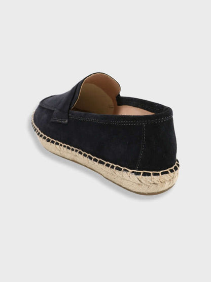 Suede Loafers with Jute Sole