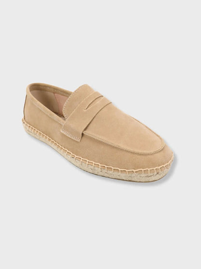 Suede Loafers with Jute Sole