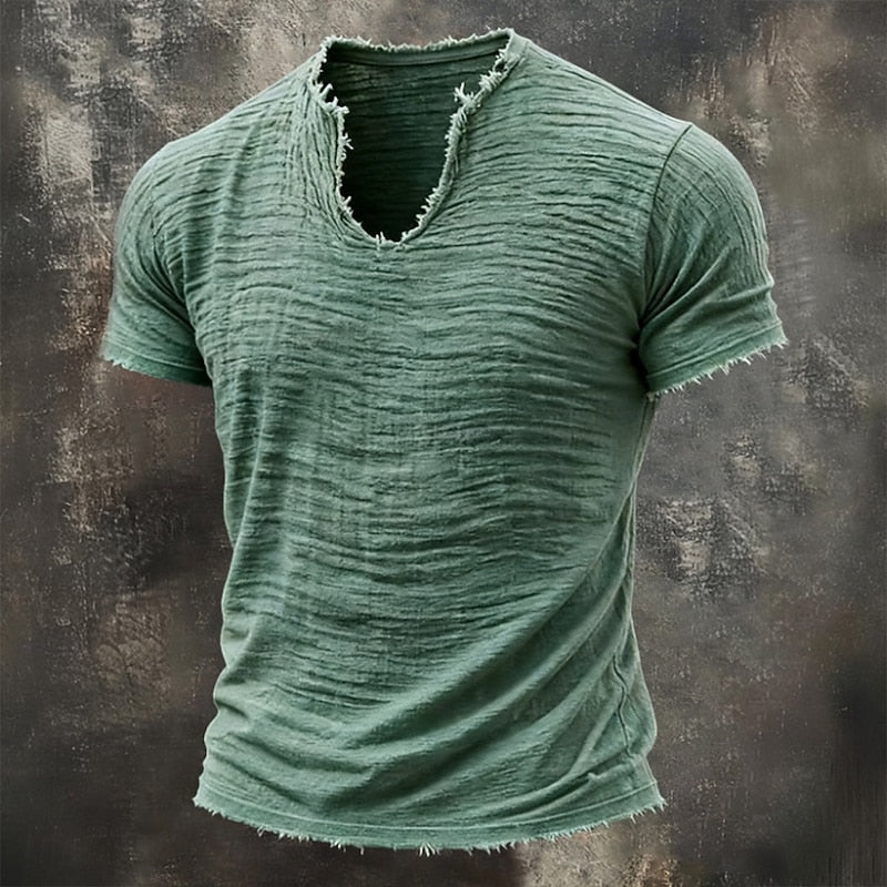 Abdel | Camiseta Vintage con Cuello en V