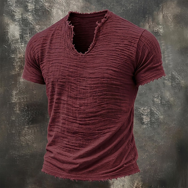 Abdel | Camiseta Vintage con Cuello en V