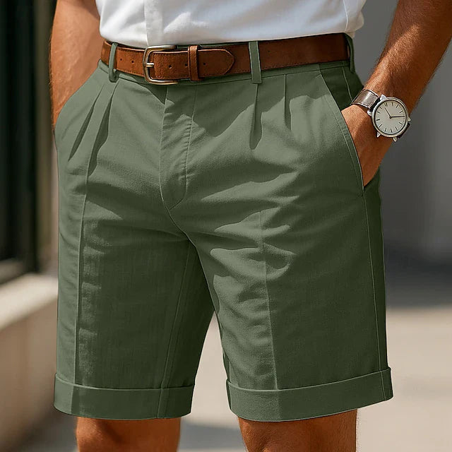 Lucas | Pantalones Chino Cortos Plisados de Verano