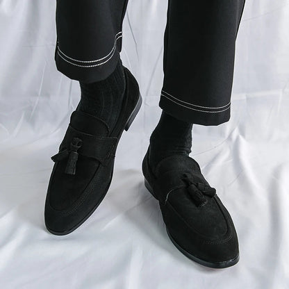 CARLOS | MOCASINES DE ANTE CON BORLAS